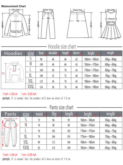 Men's 3 Color Block Hoodie Sportswear Suit