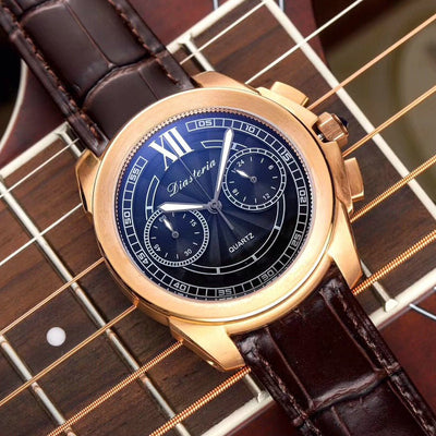 Stay on schedule and in style with this sleek unisex chronograph watch